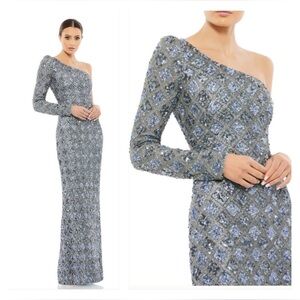 Mac Duggal 5479 NWT Embellished One Shoulder Asymmetrical Gown